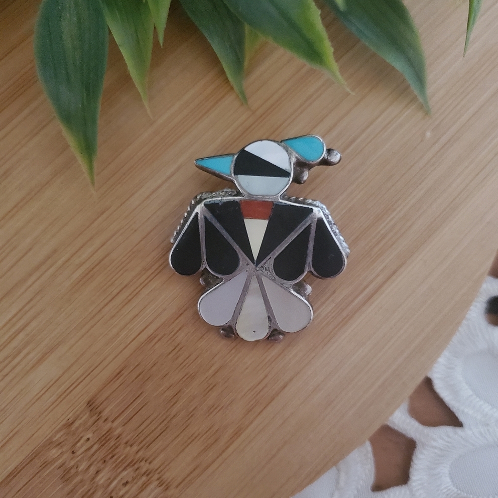 ZUNI | Navajo Sterling Silver Thunderbird Brooch